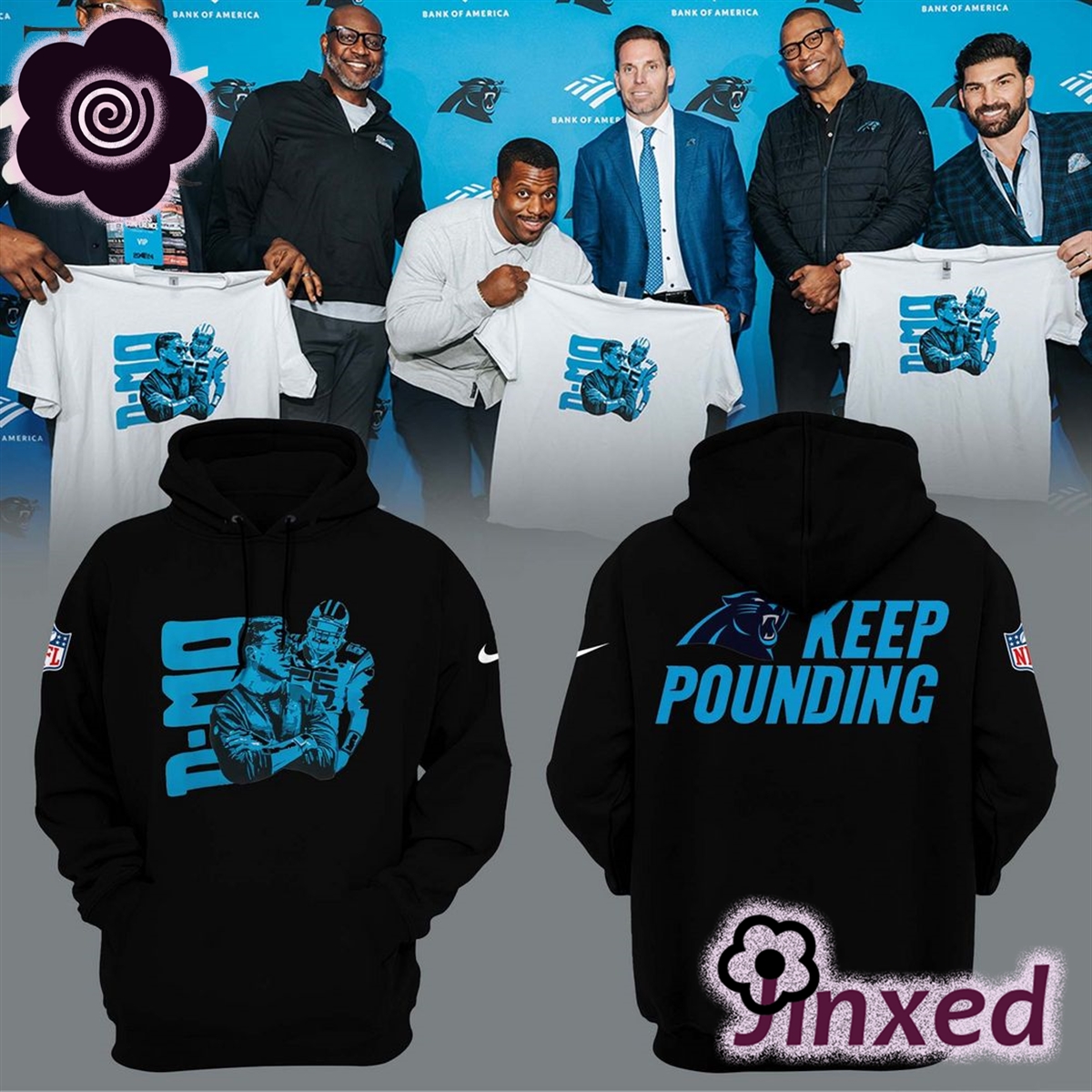 Nfl Carolina Panthers Dan Morgan Keep Pounding Hoodie Black1 